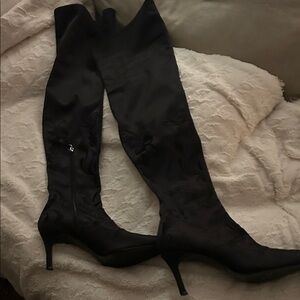 Zara Black Over-the-Knee Stiletto Boots